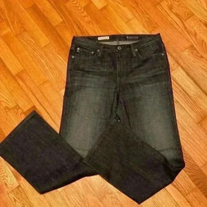 Adriano Goldschmied Mid-Rise Angel Boot Fit Dark Wash Denim Jeans in Size 10-12.